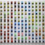 Nymphéas Décompostés-I, 2000, 150 x 120 cm, Bois, sachets plastiques, pigments, eau déminéralisée