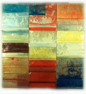 Cézanne Décomposté-II | 1999, 180 x 200 cm, sacs plastiques, pigments, eau déminéralisée