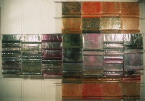 Nymphéas Décompostés-III | 1999, 300 x 200 x 4 cm, sacs plastiques, pigments, huile de lin