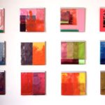 Respirations-I | 2001, 12 modules de 30 x 20 x 2 cm, bois, sacs plastiques, pigments,eau déminéralisée