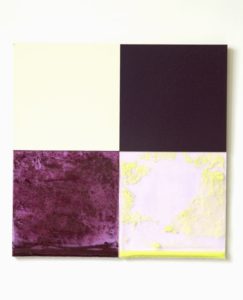 Contre-Respirations | 2002, 12 modules de 50 x 50 x 1 cm, bois, cartons, sacs plastiques, pigments, eau déminéralisée