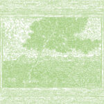 (XIX-ASisley)/Vert, 04-06-2023.3, 90 x 80 cm, traceur numérique sur papier, stylo bille