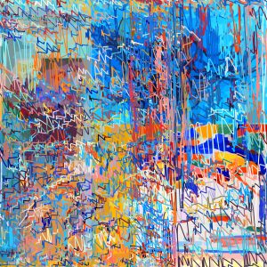 1/(2xADerain+PMondrian)+1200lm | 06-05-2019.1, 150 x 150 cm, impression numérique sur Dibond