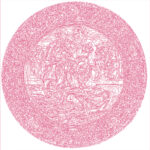 (XVI-Michelange)/Rose, 06-08-2024, 70 x 90 cm, traceur numérique sur papier, stylo bille