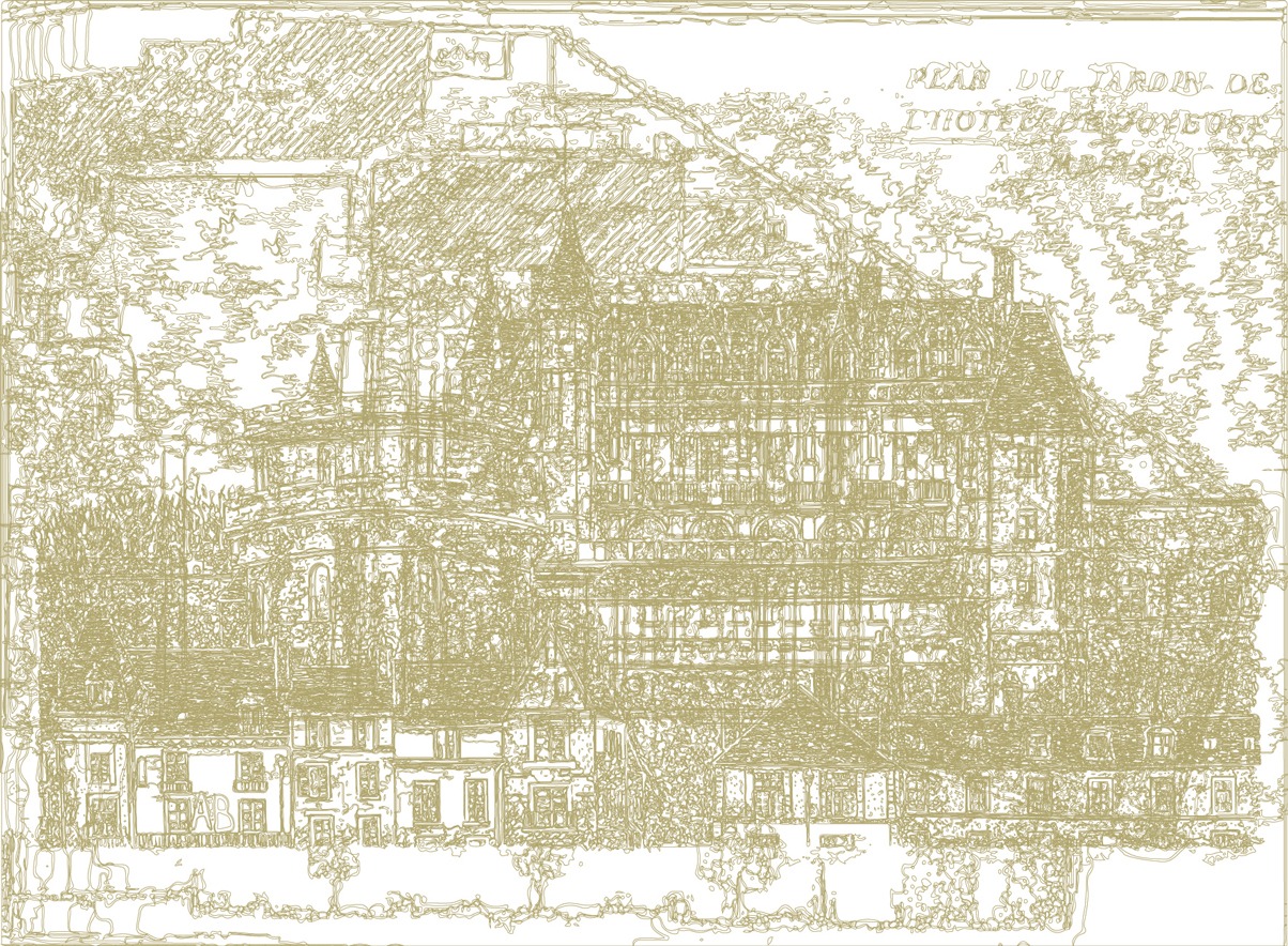 (XV-Amboisex2)/Or, 07-08-2024.4, 70 x 80 cm, traceur numérique sur papier, stylo bille