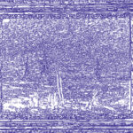 (XVIII-CDFriedrich)/Bleu, 09-01-2024.3, 70 x 80 cm, traceur numérique sur papier, stylo bille