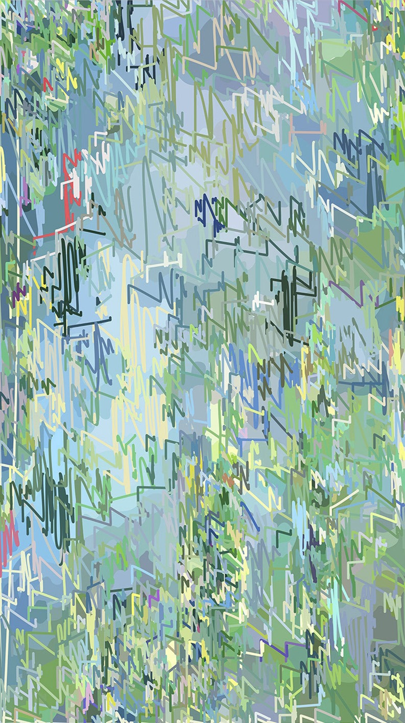 1/(CMonet)+140lm | 09-08-2018.7, 150 x 84 cm, impression numérique sur Dibond