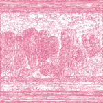 (XVI-GBellini)/Rose, 10-11-2024, 70 x 90 cm, traceur numérique sur papier, stylo bille