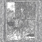 (XVII-JVermeer)/Noir, 15-08-2024.6, 70 x 80 cm, traceur numérique sur papier, stylo bille