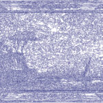 (XVIII-JMWTurner)/Bleu, 09-01-2024.3, 70 x 80 cm, traceur numérique sur papier, stylo bille