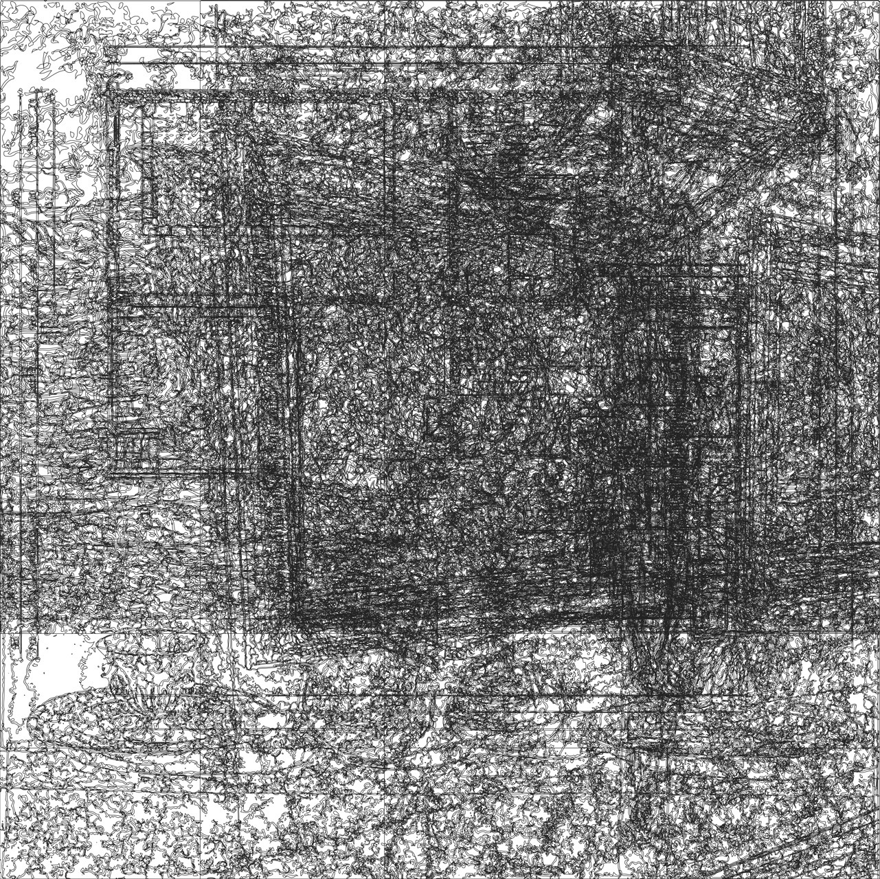 1/(Orsay)n+4, 18-03-2020.5, 45 x 45 cm, impression numérique sur papier