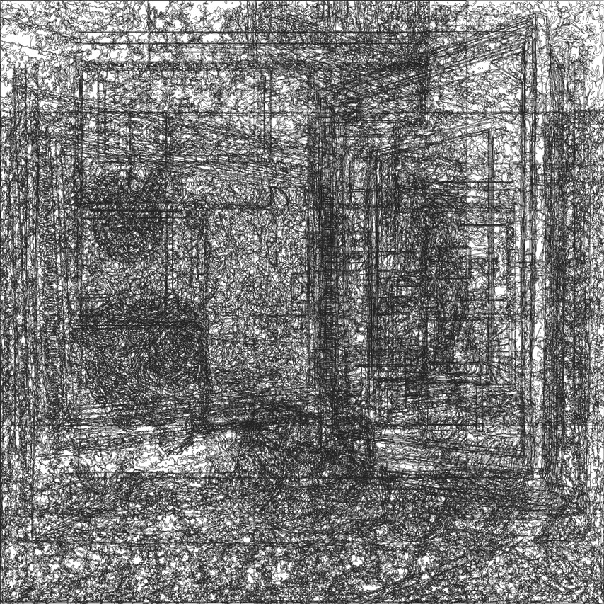 1/(Orsay+Louvre)n+6, 18-03-2020.7, 45 x 45 cm, impression numérique sur papier