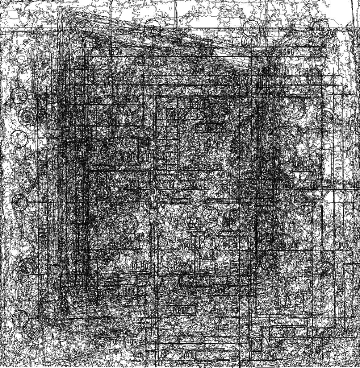 1/(Orsay+Louvre)n+6, 19-03-2020, 40,96 x 41,94 cm, impression numérique sur papier