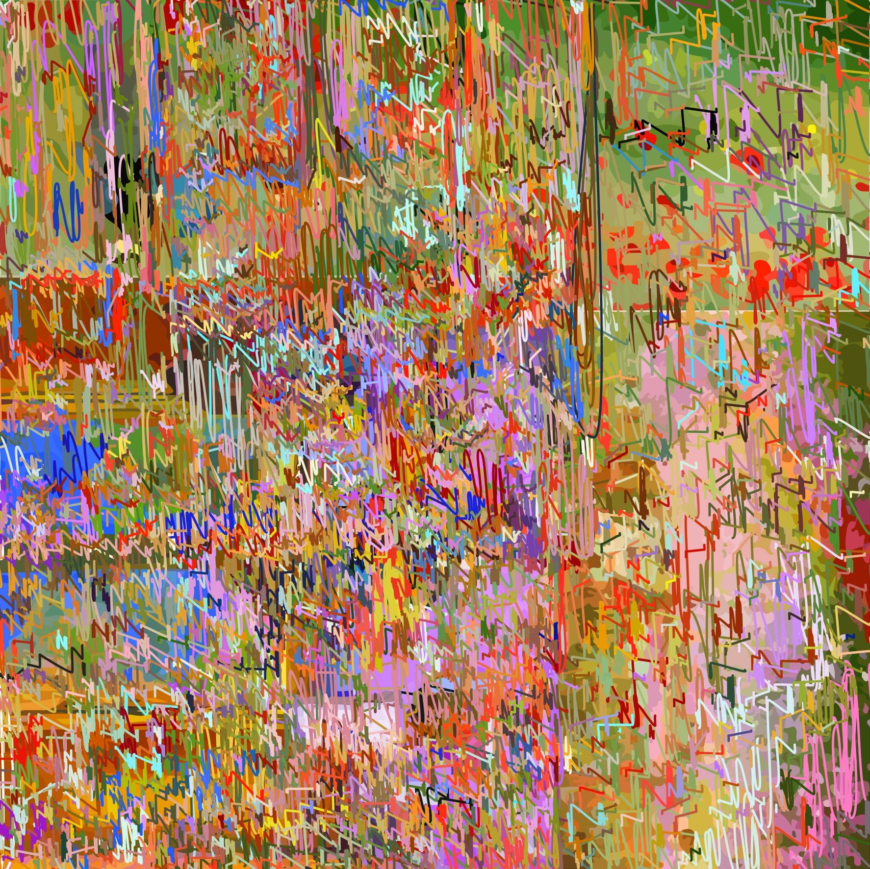 1/(3xCMonet)+1100lm | 19-04-2019.3, 150 x 150 cm, impression numérique sur Dibond