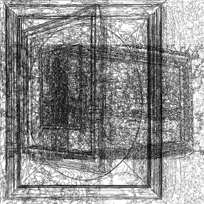 1/(Orsay+Louvre)n+4, 20-03-2020.1, 45 x 45 cm, impression numérique sur papier