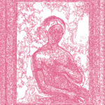 (XVI-Raphaël)/Rose | 24-04-2025.0, 70 x 80 cm, traceur numérique sur papier, stylo bille