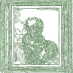 (XIX-JADIngres)/Vert, 24-04-2025, 70 x 80 cm, traceur numérique sur papier, stylo bille