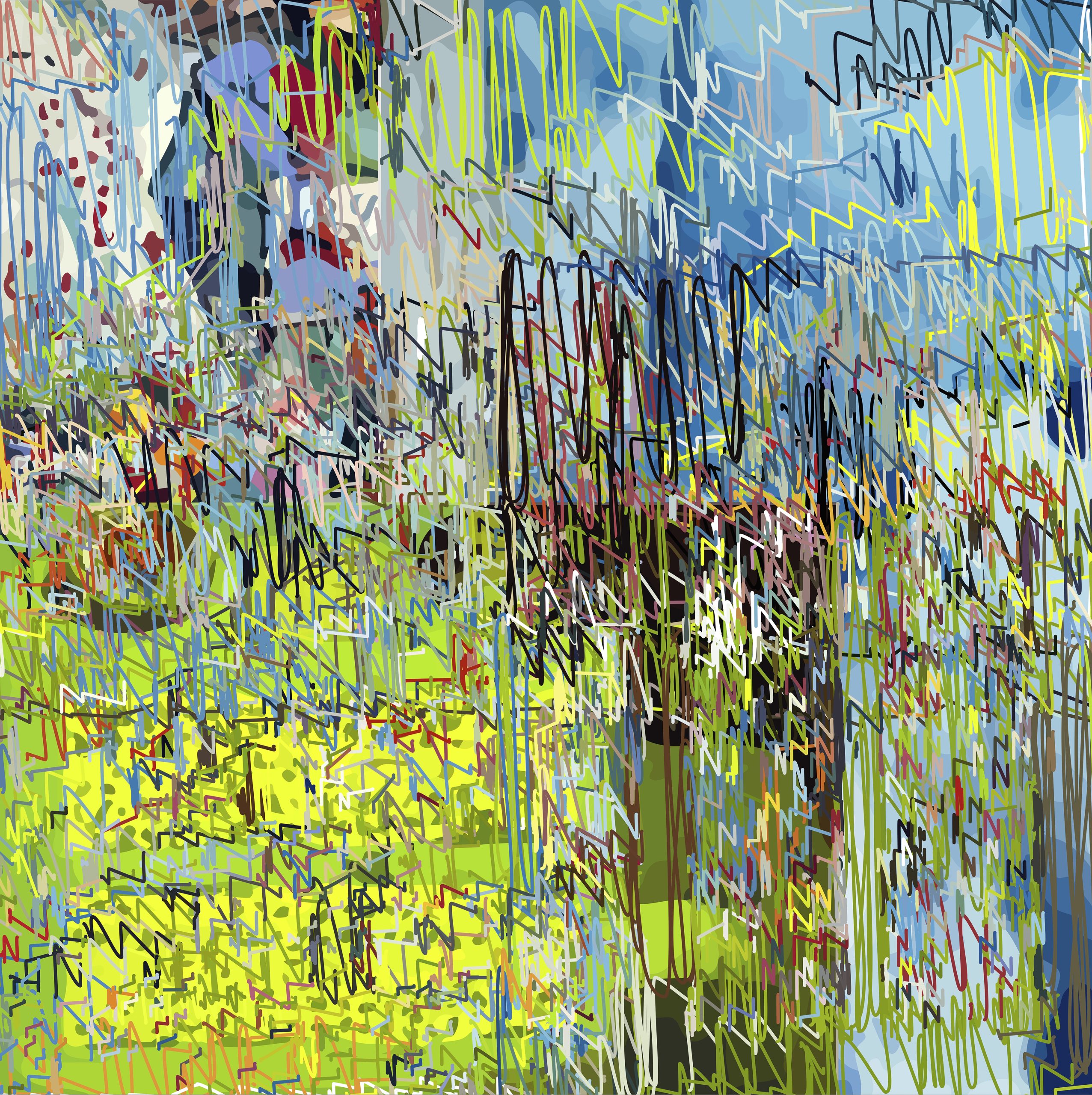 1/(3xEVuillard)+1500lm |26-04-2019.1, 150 x 150 cm, impression numérique sur Dibond