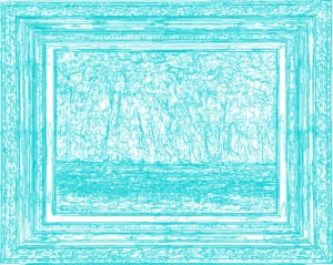 (XVIII-G.Courbet)/Bleu, 28-05-2023, 70 x 80 cm, traceur numérique sur papier, stylo bille