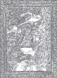 (XVII-PPRubens)/Noir, 29-04-2025.6, 65 x 90 cm, traceur numérique sur papier, stylo bille