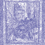 (XVIII-FBoucher)/Bleu, 29-04-2025.8, 70 x 80 cm, traceur numérique sur papier, stylo bille