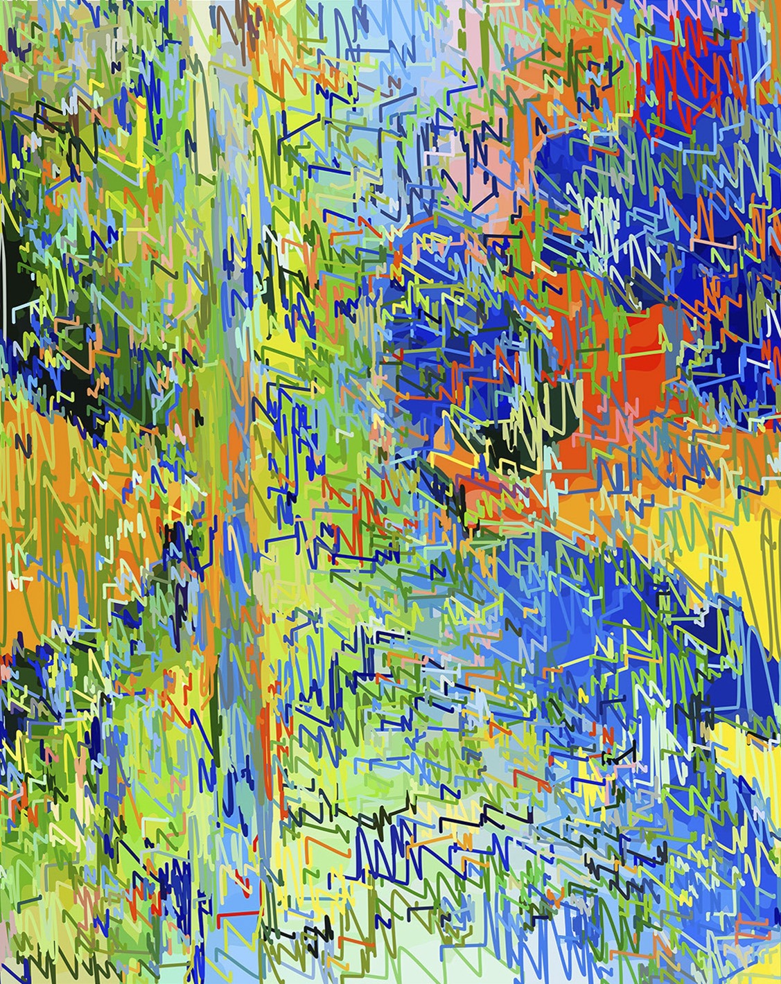 1/(ADerain)+1000lm | 29-08-2018.1, 150 x 119 cm, impression numérique sur Dibond