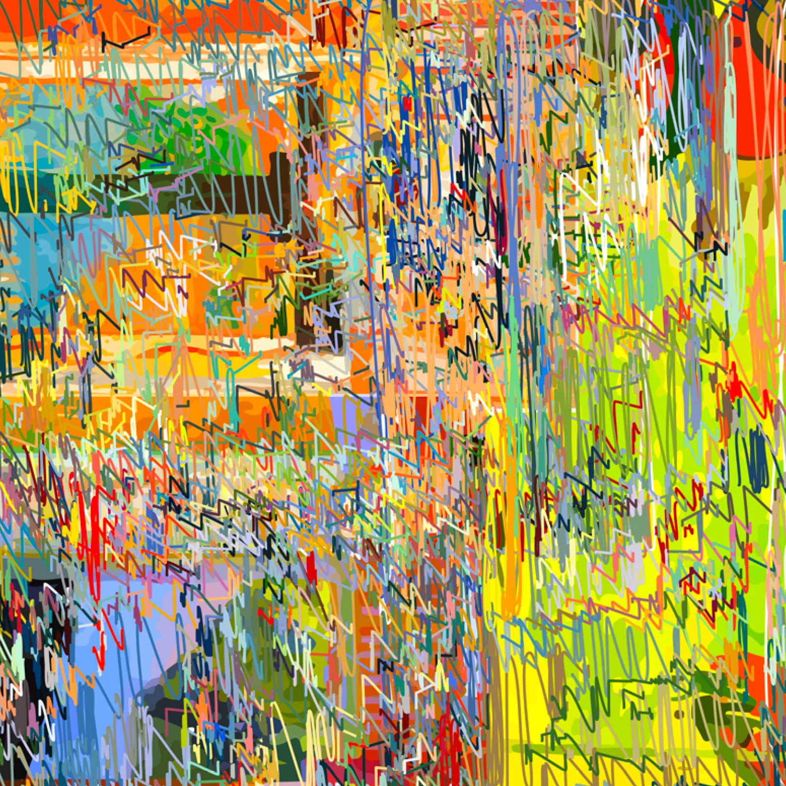 1/(2xADerain+EVuillard)+1100lm | 03-05-2019.1, 150 x 150 cm, impression numérique sur Dibond