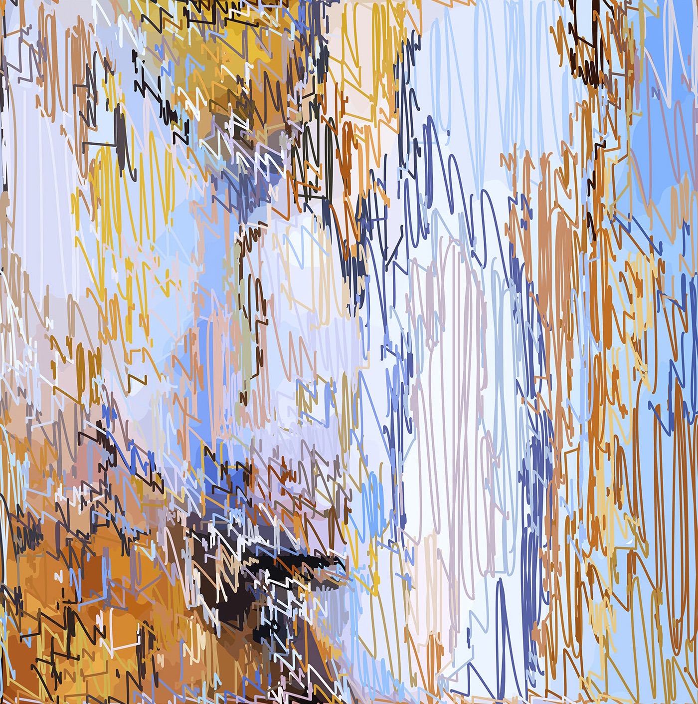 1/(JMWTurner)+300lm | 31-08-2018.1, 150 x 149 cm, impression numérique sur Dibond