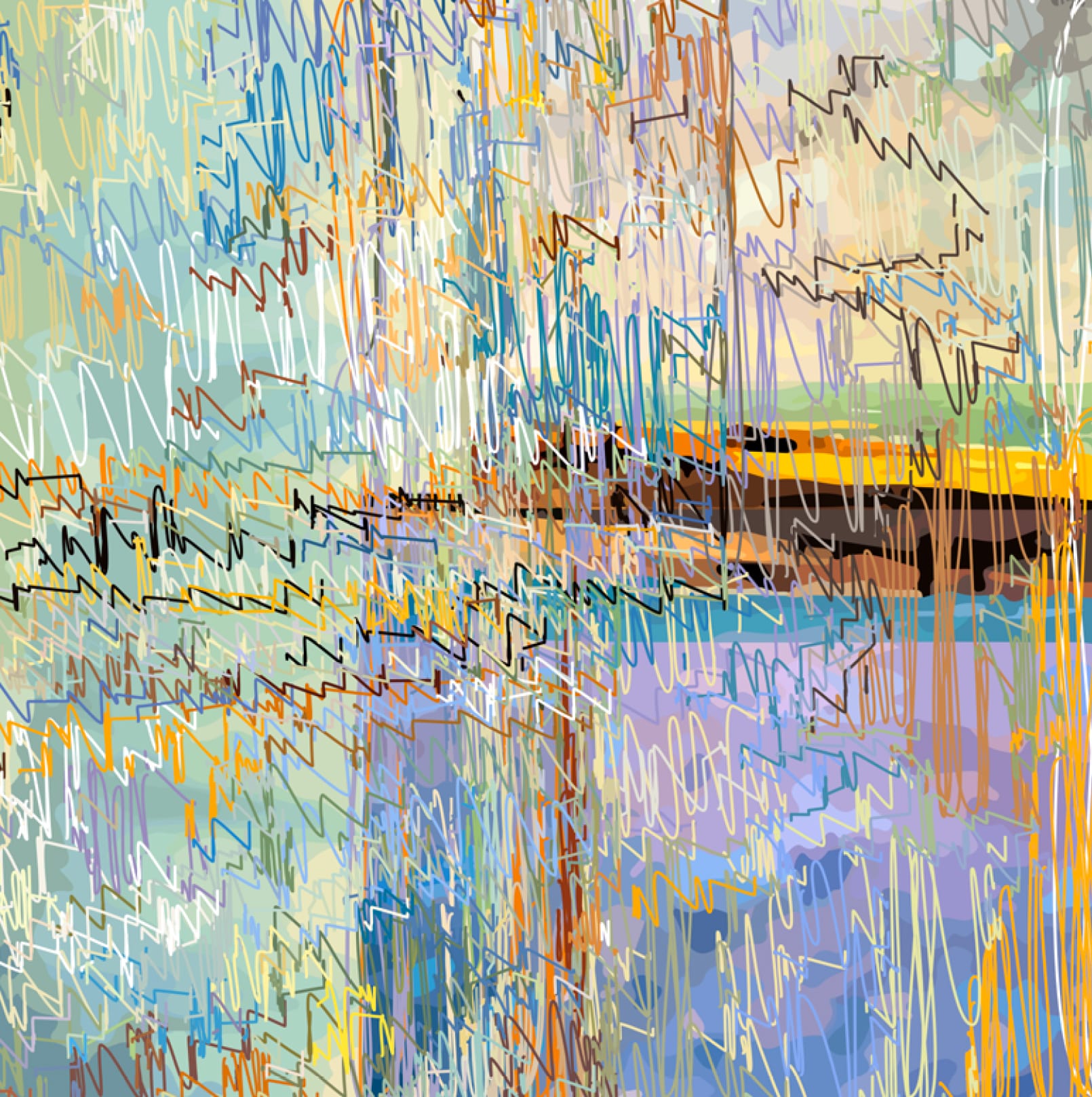 1/(3xGCourbet)+1300lm | 05-09-2019.4, 150 x 150 cm, impression numérique sur Dibond