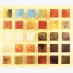 Cézanne Décomposté-I, 2003, 40 x 50 x 0,5 cm, feuille de rhodoïd, plexiglas, adhésifs, pigments