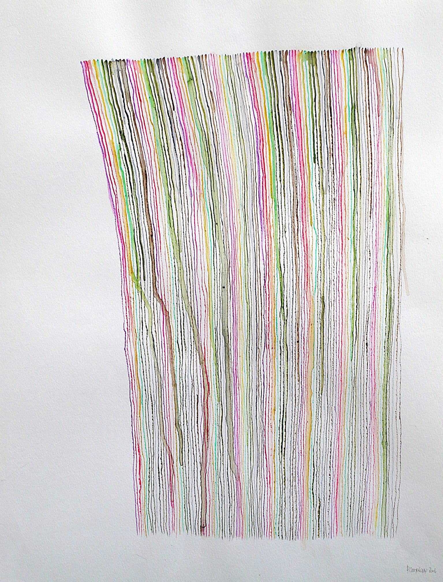 Motifs intérimaires-I, 2005, papier, crayon aquarelle