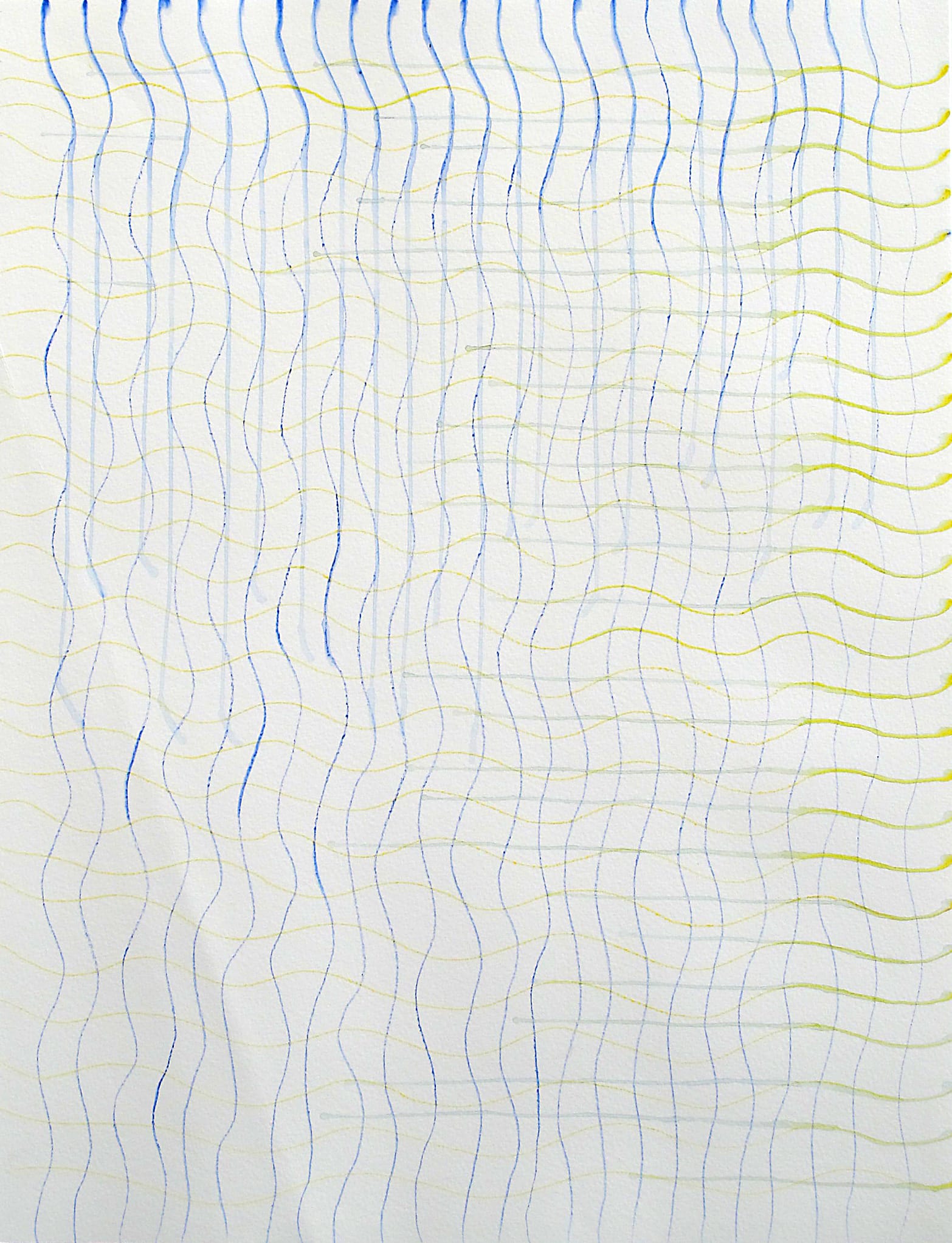 Motifs intérimaires-VII, 2005, papier, crayon aquarelle
