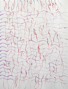 Motifs intérimaires-IX, 2005, papier, crayon aquarelle