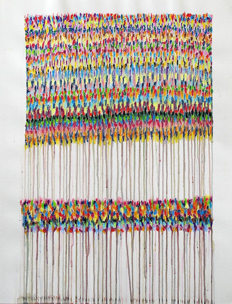 Motifs intérimaires-II, 2005, papier, crayon aquarelle