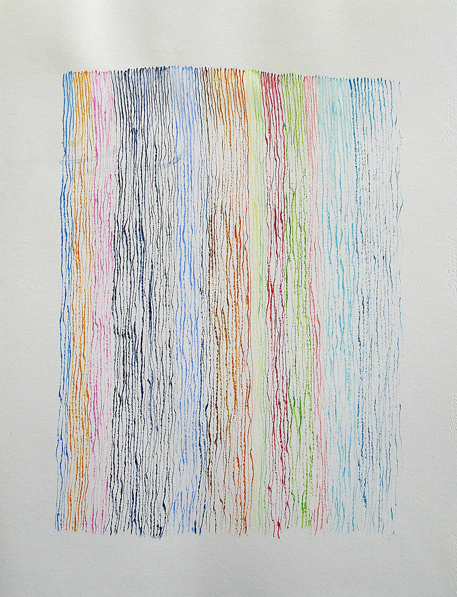 Motifs intérimaires-IV, 2005, papier, crayon aquarelle