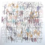 (1/EKelly+PCézanne) | 25-02-20011, 150 x 150 cm, Pastels sur papier