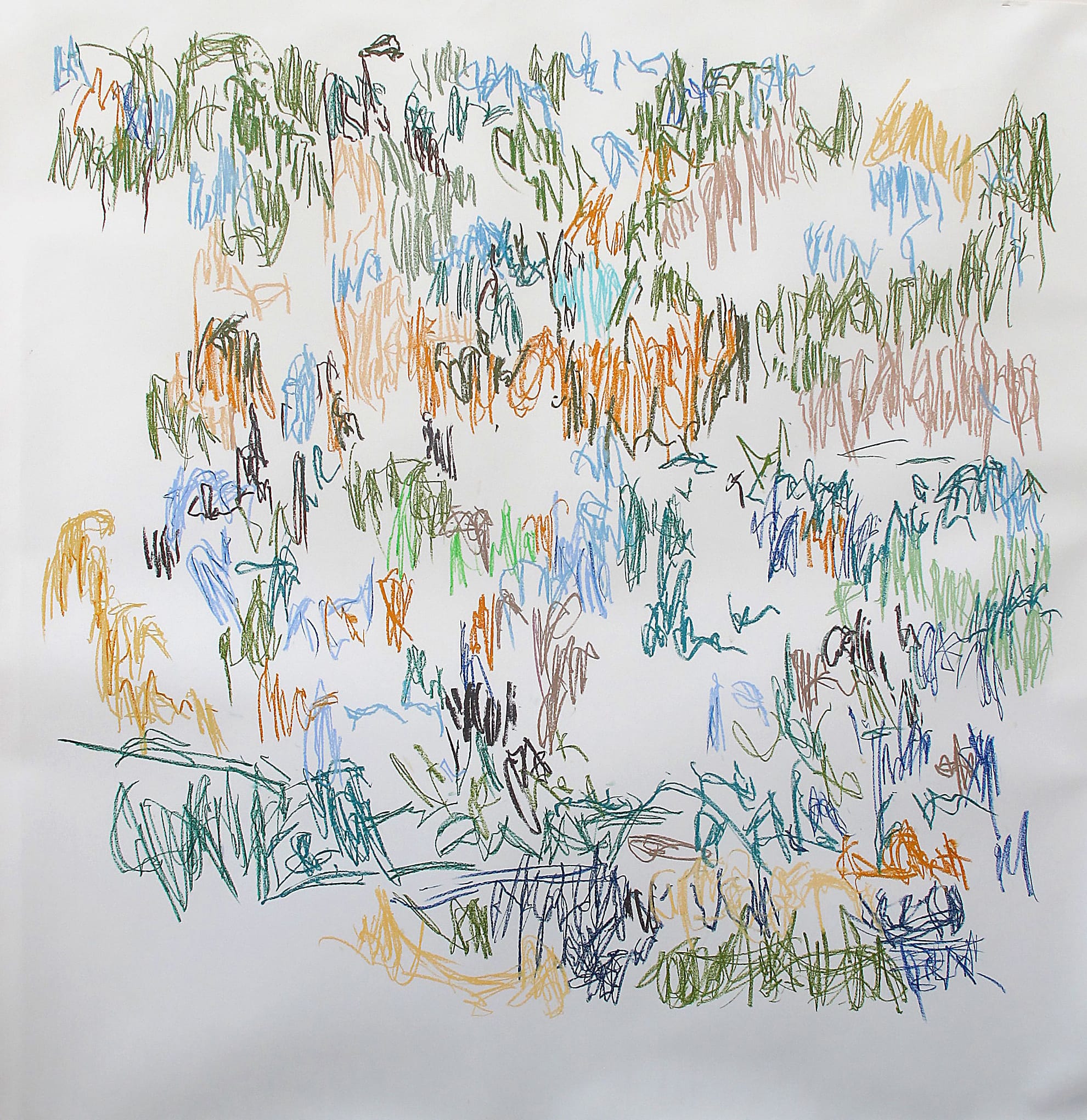 22-2013, Mise au point du Pont des Lauves, 150 x 150 cm, pastels sur papier