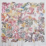 Motifs intérimaires-XV, 2005, papier, crayon aquarelle