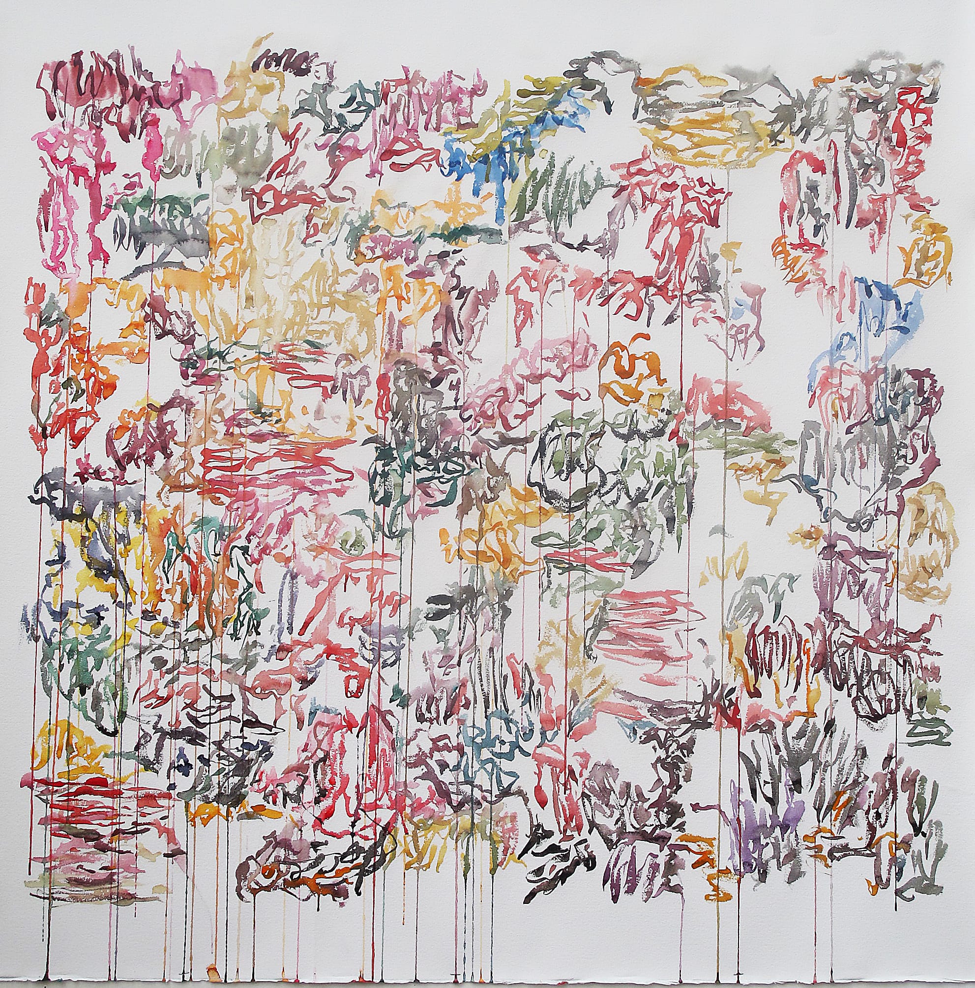 Motifs intérimaires-XV, 2005, papier, crayon aquarelle