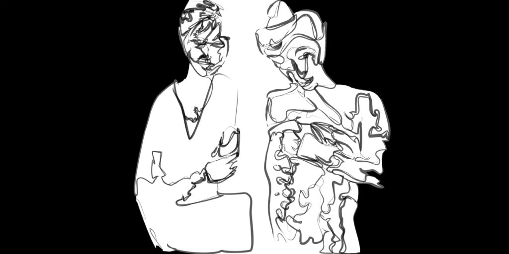 1/(AModigliani≠ADerain)-70%, 2022, 50 x 100 cm, impression piezographie sur papier