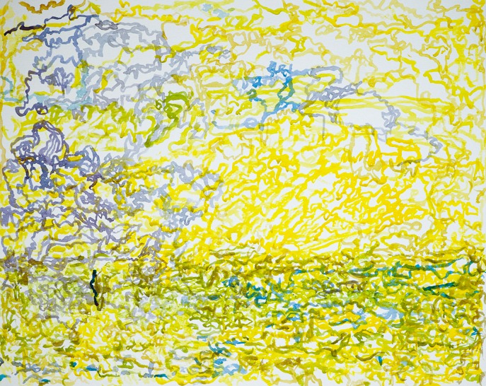 (1/PMondrian)-(100%)2 | 22-06-2023.1, 60 x 70 cm, aquarelle sur papier