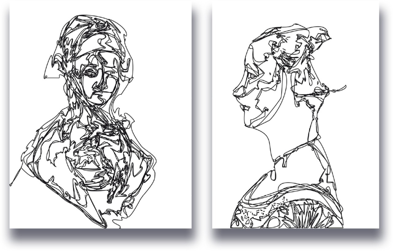 2x1/(FDGoya+PPollaiuolo)-40% | 24-11-2017, 50 x 40 cm, impression numérique sur papier