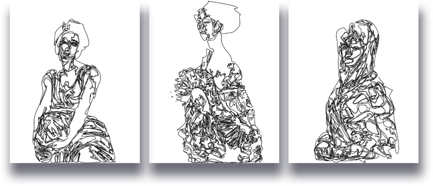 3x1/(FPicabia+GKlimt+FDGoya)-35%, 05-09-2017, 50 x 40 cm, impression numérique sur papier