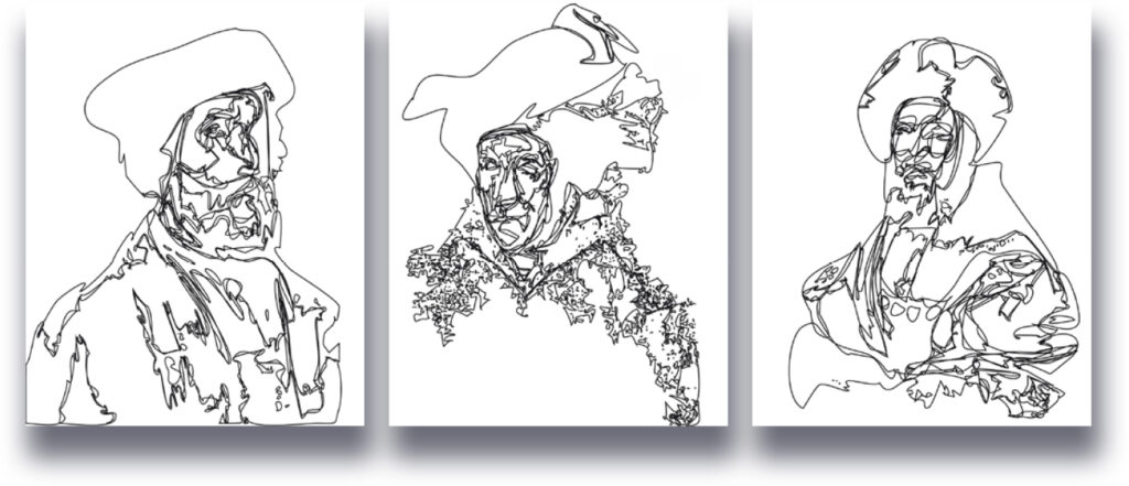 3x1/(LLotto+JVEyck+Raphaël)-35% | 13-12-2017, 50 x 40 cm, impression numérique sur papier