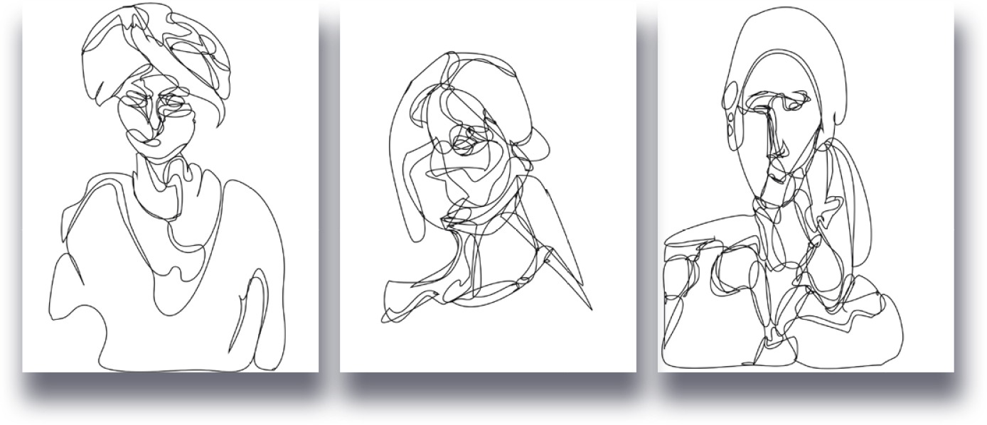 3x1/(3xAModigliani)-70% | 03-01-2018, 50 x 40 cm, impression numérique sur papier