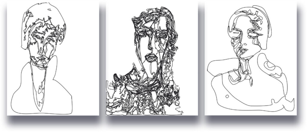 3x1/(AModigliani+MDumas+KVDongen)-55%, 02-09-2017, 50 x 40 cm, impression numérique sur papier