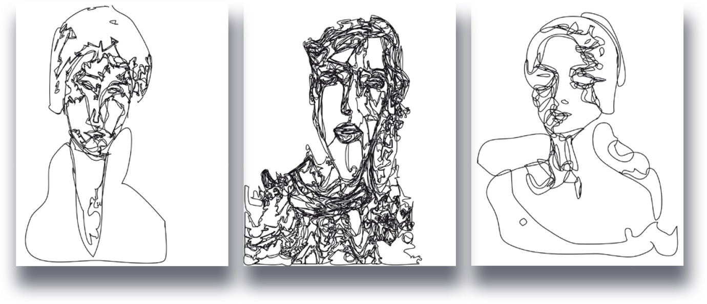 3x1/(AModigliani+MDumas+KVDongen)-55%, 02-09-2017, 50 x 40 cm, impression numérique sur papier