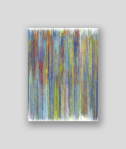 18-02-2013.1 Étirement de Pixels griffonnés, 110 x 146,6 cm