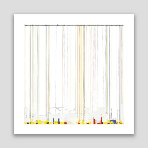 12-04-2020 4, Lignes de code to P. Mondrian, 127 x 127 cm