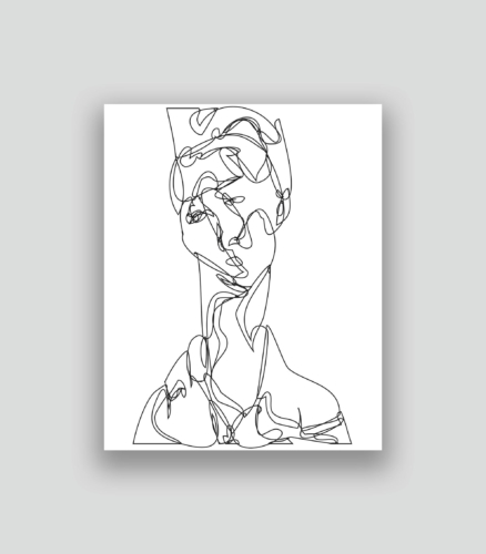 Autoportrait au second degré 50 04-09-2017 4.0 50 x 40 cm
